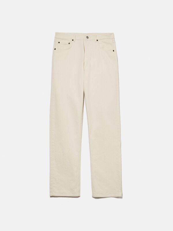 Stockholm Slim Fit Denim Pantolon Erkek Beyaz Pantolon - 323A4OH2SE01P