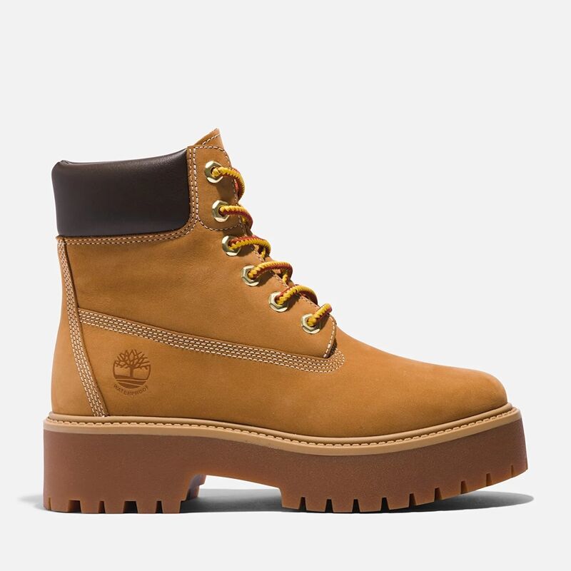 Timberland - STONE STREET 6 INCH LACE UP WATERPROOF B Kadın Sarı Bot - TB1A5RJD