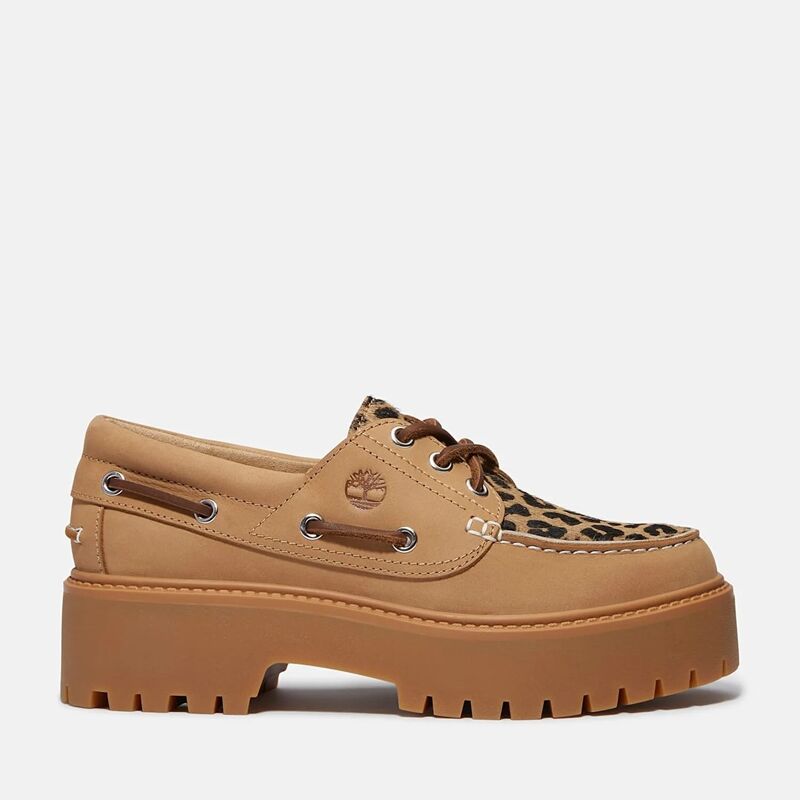 Timberland - STONE STREET BOAT SHOE Kadın MEDIUM BEIGE NUBUCK Tekne Ayakkabısı - TB0A2GVF