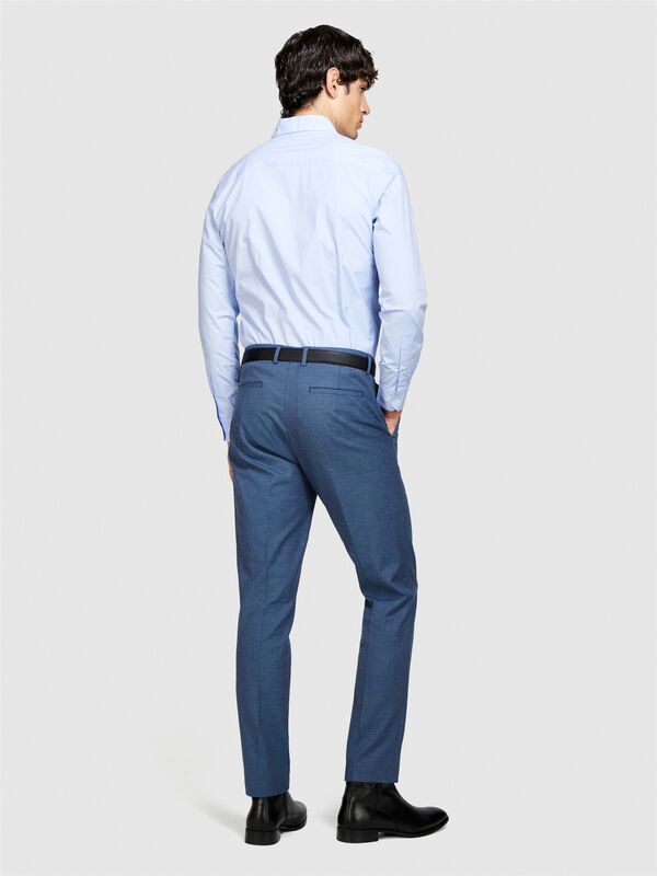 Streç Pamuklu Dar Kesim Gömlek Erkek Mavi Gömlek - 324P5CNX5QL19 Streç Pamuklu Dar Kesim Gömlek Erkek Mavi Gömlek - 324P5CNX5QL19