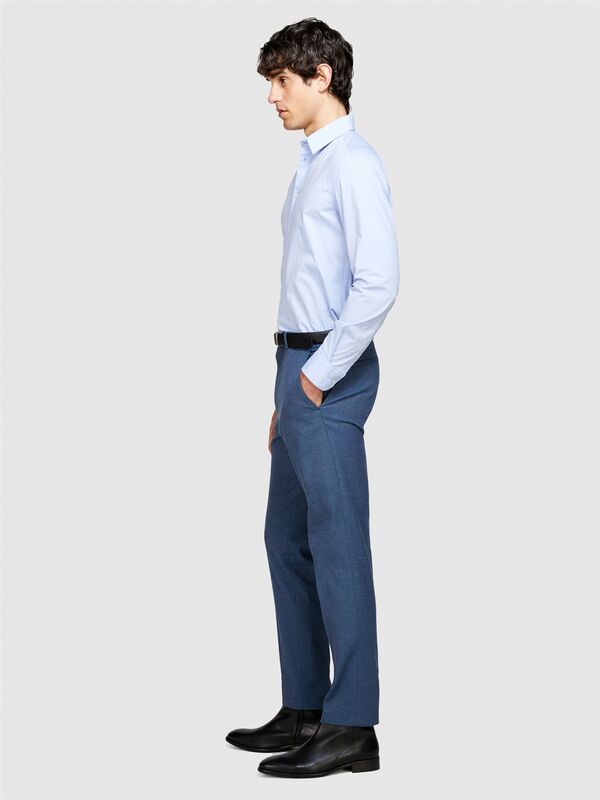 Streç Pamuklu Dar Kesim Gömlek Erkek Mavi Gömlek - 324P5CNX5QL19 Streç Pamuklu Dar Kesim Gömlek Erkek Mavi Gömlek - 324P5CNX5QL19