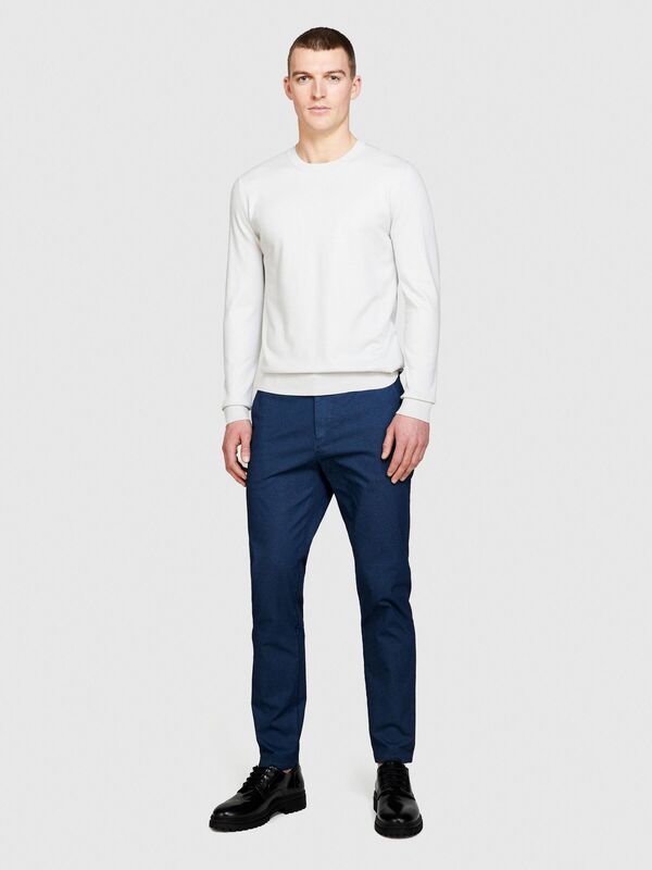Streç Pamuklu Kemer Delikli Slim Fit Denim Chino Pantolon Erkek Renkli Pantolon - 324P4HJTSF03N
