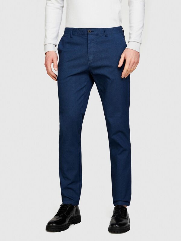 Streç Pamuklu Kemer Delikli Slim Fit Denim Chino Pantolon Erkek Renkli Pantolon - 324P4HJTSF03N
