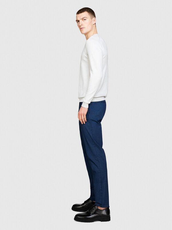 Streç Pamuklu Kemer Delikli Slim Fit Denim Chino Pantolon Erkek Renkli Pantolon - 324P4HJTSF03N