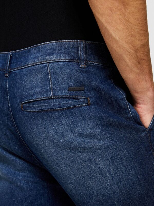 Streç Pamuklu Kemer Delikli Slim Fit Denim Pantolon Erkek Haki Mix Pantolon - 324P44ZASF024