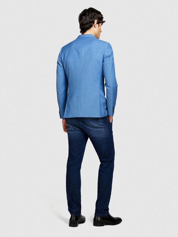 Streç Pamuklu Kemer Delikli Slim Fit Denim Pantolon Erkek Haki Mix Pantolon - 324P44ZASF024