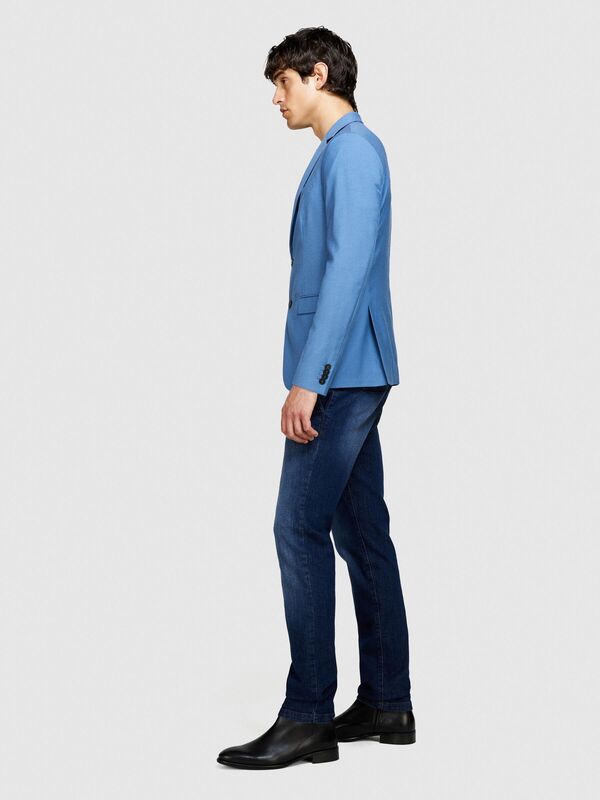 Streç Pamuklu Kemer Delikli Slim Fit Denim Pantolon Erkek Haki Mix Pantolon - 324P44ZASF024