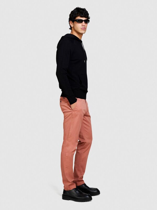 Streç Pamuklu Kemer Delikli Slim Fit Pantolon Erkek Bordo Pantolon - 324P4AIHSF021