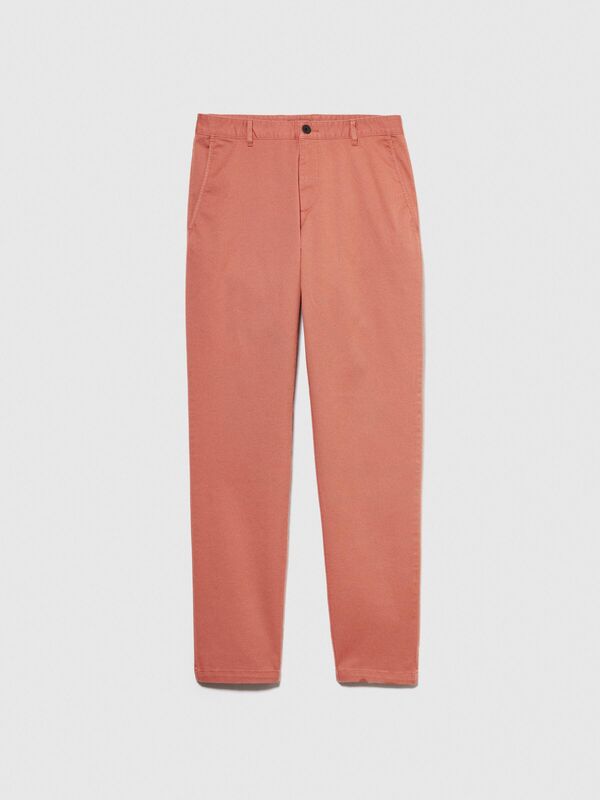 Streç Pamuklu Kemer Delikli Slim Fit Pantolon Erkek Bordo Pantolon - 324P4AIHSF021