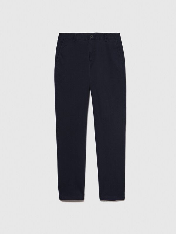 Streç Pamuklu Kemer Delikli Slim Fit Pantolon Erkek Lacivert Pantolon - 324P4AIHSF021