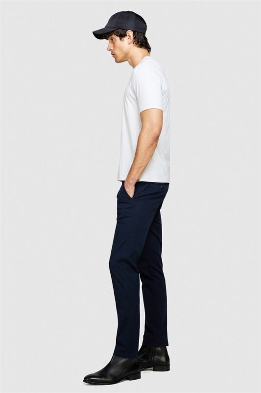 Streç Pamuklu Kemer Delikli Slim Fit Pantolon Erkek Lacivert Pantolon - 324P4AIHSF021