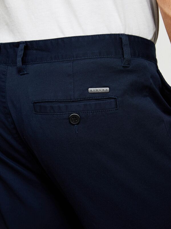 Streç Pamuklu Kemer Delikli Slim Fit Pantolon Erkek Lacivert Pantolon - 324P4AIHSF021