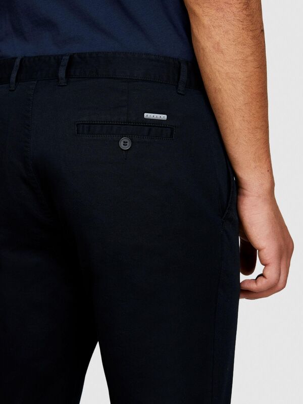 Streç Pamuklu Kemer Delikli Slim Fit Pantolon Erkek Siyah Pantolon - 324P4AIHSF021