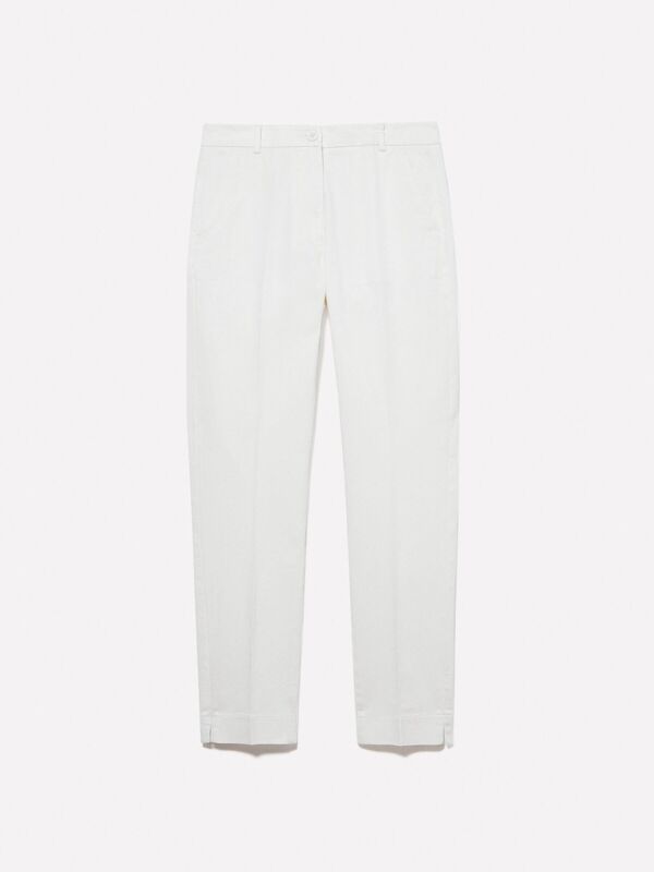 Streç Pamuklu Normal Bel Chino Pantolon Kadın Bej Pantolon - 325P4BYW55AH6