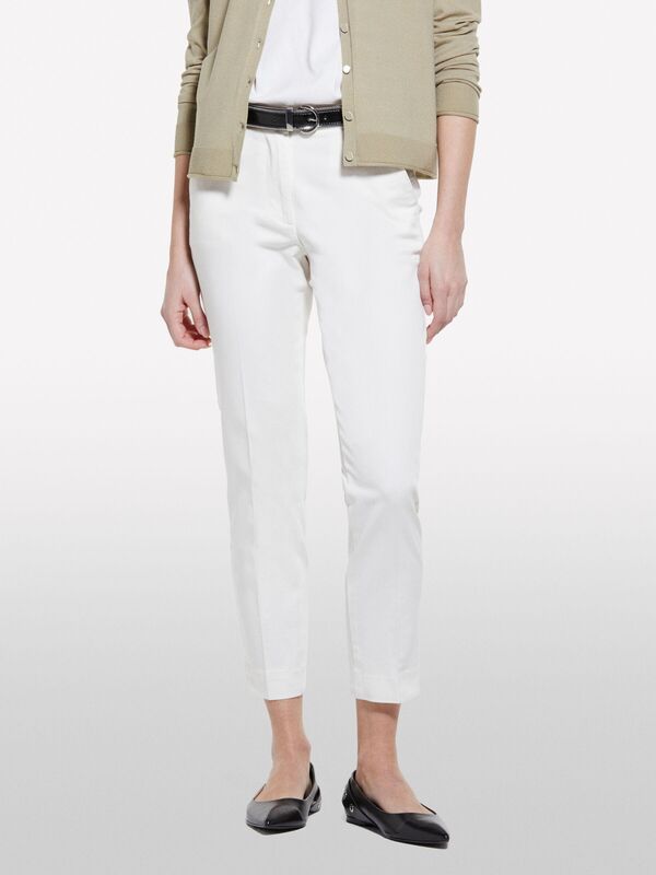 Streç Pamuklu Normal Bel Chino Pantolon Kadın Bej Pantolon - 325P4BYW55AH6