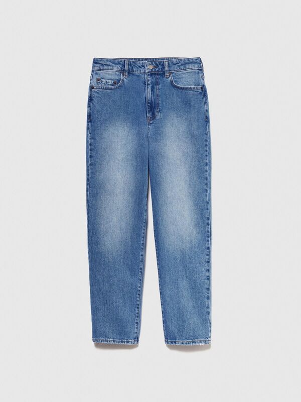 Streç Pamuklu Normal Bel Slim Fit Denim Pantolon Kadın Buz mavisi Pantolon - 324P4TLALE03B