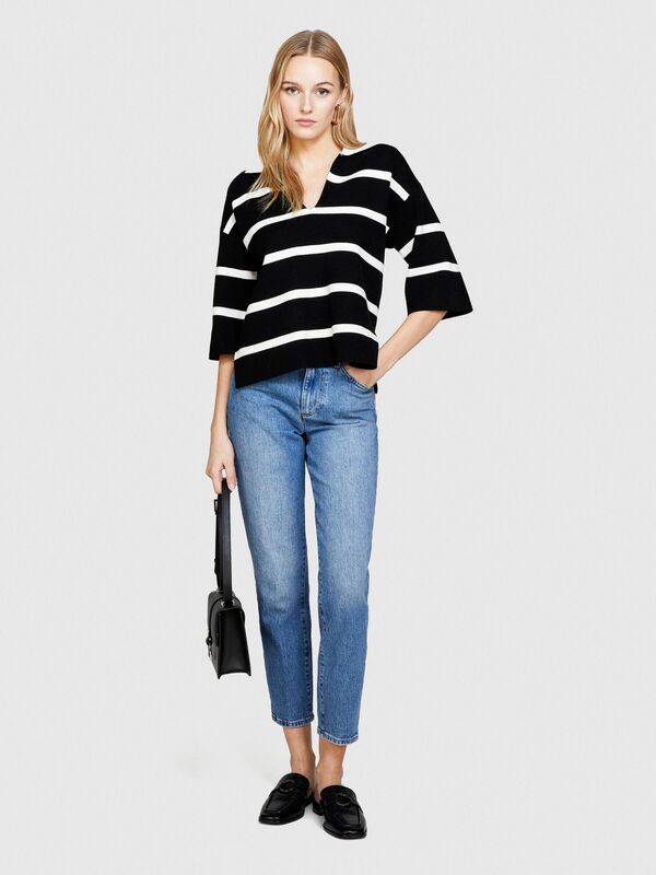Streç Pamuklu Normal Bel Slim Fit Denim Pantolon Kadın Buz mavisi Pantolon - 324P4TLALE03B