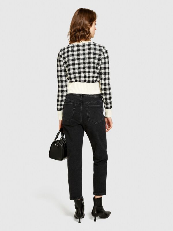 Streç Pamuklu Normal Bel Slim Fit Denim Pantolon Kadın Siyah Pantolon - 324P4TLALE03B
