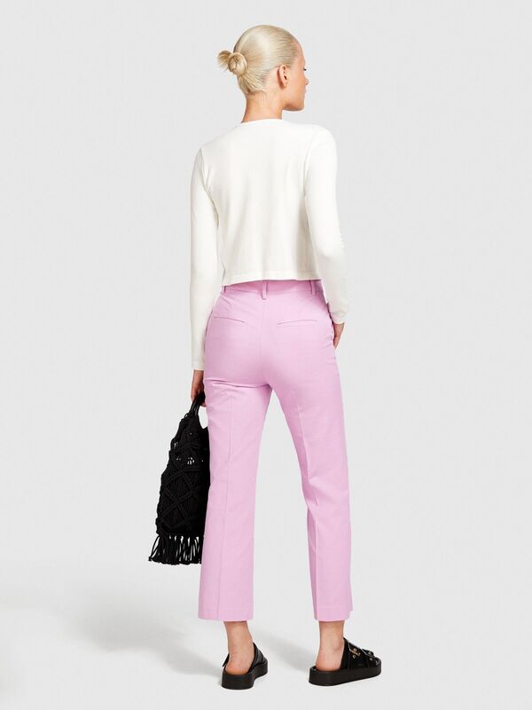 Streç Pamuklu Pileli Pantolon Kadın Sarı Pantolon - 324P4IULLF02Y