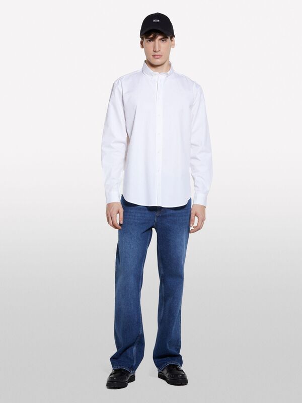 Streç Pamuklu Regular Fit Gömlek Erkek Beyaz Gömlek - 325P58FJSQ04F Streç Pamuklu Regular Fit Gömlek Erkek Beyaz Gömlek - 325P58FJSQ04F