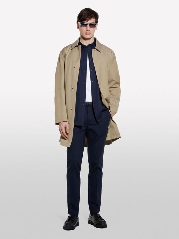 Sisley - Streç Pamuklu Regular Fit Gömlek Erkek Lacivert Gömlek - 325P58FJSQ04F Sisley - Streç Pamuklu Regular Fit Gömlek Erkek Lacivert Gömlek - 325P58FJSQ04F