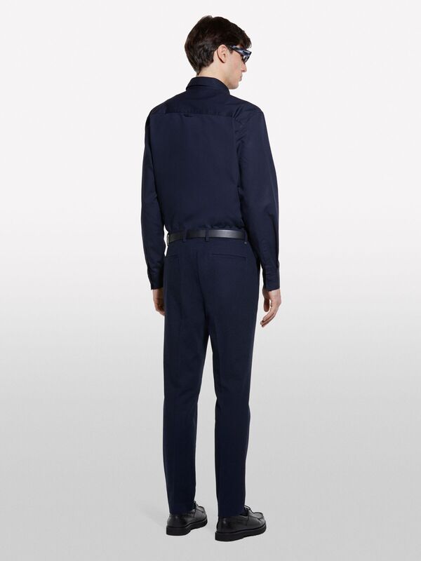 Streç Pamuklu Regular Fit Gömlek Erkek Lacivert Gömlek - 325P58FJSQ04F