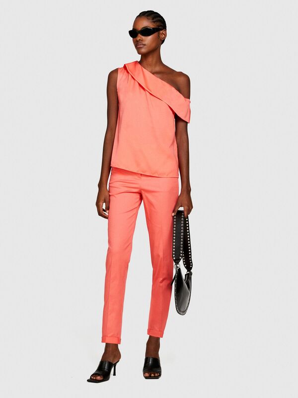 Streç Pamuklu Yanları Cepli Cigarette Pantolon Kadın Düzenlenecek Pantolon - 324P4ED4LF00R