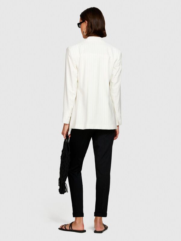 Streç Pamuklu Yanları Cepli Cigarette Pantolon Kadın Siyah Pantolon - 324P4ED4LF00R