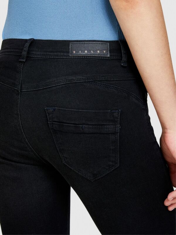 Streç Pamuklu Yüksek Bel Dar Paça Denim Pantolon Kadın Lacivert Pantolon - 324P4RR3575V7