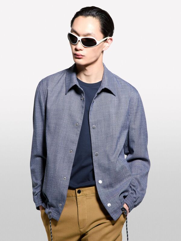 Streç Viskozlu Büzme İp Detaylı Regular Fit Ceket Erkek Siyah Ceket - 325P2LPMSN03X