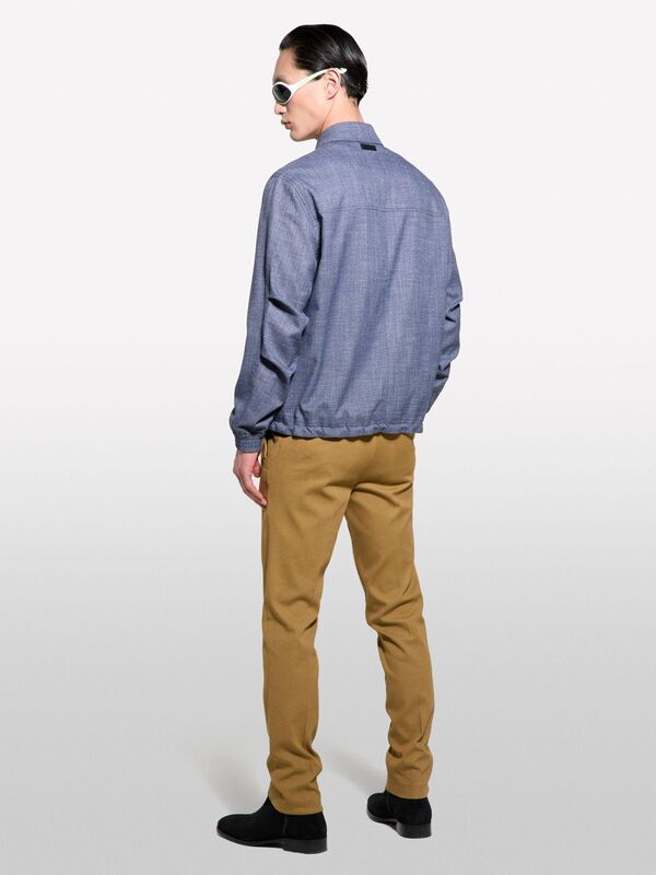 Streç Viskozlu Büzme İp Detaylı Regular Fit Ceket Erkek Siyah Ceket - 325P2LPMSN03X