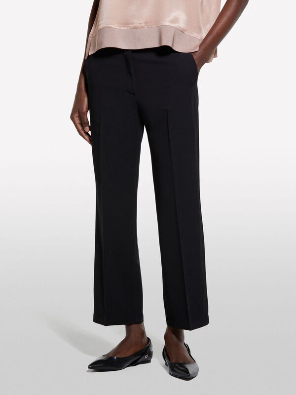 Streç Viskozlu Fransız Cepli Pantolon Kadın Siyah Pantolon - 325P4KVXLE02X