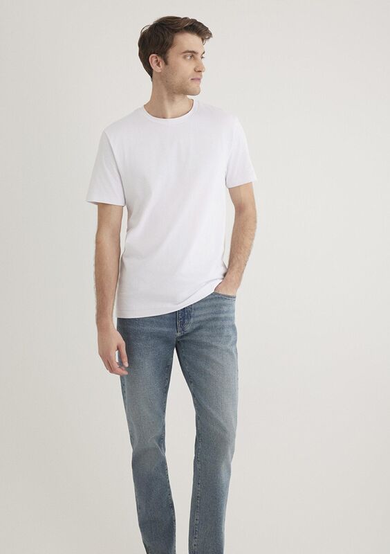 STRETCH TİŞÖRT Erkek Beyaz T-Shirt - M061747