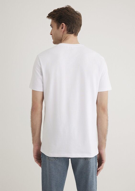 STRETCH TİŞÖRT Erkek Beyaz T-Shirt - M061747