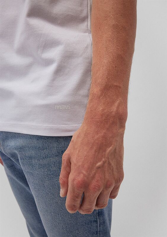 STRETCH TİŞÖRT Erkek Beyaz T-Shirt - M061747