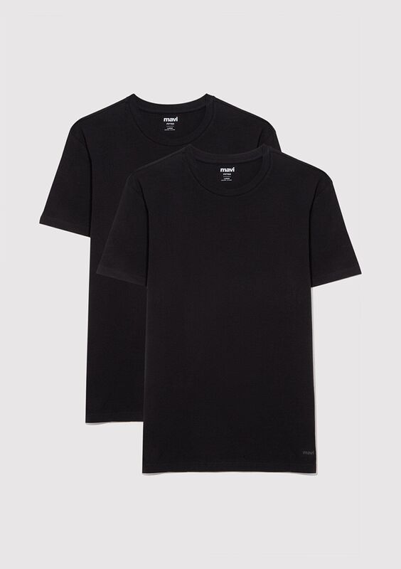 Mavi - STRETCH TİŞÖRT Erkek Siyah Basic T-Shirt - M061747