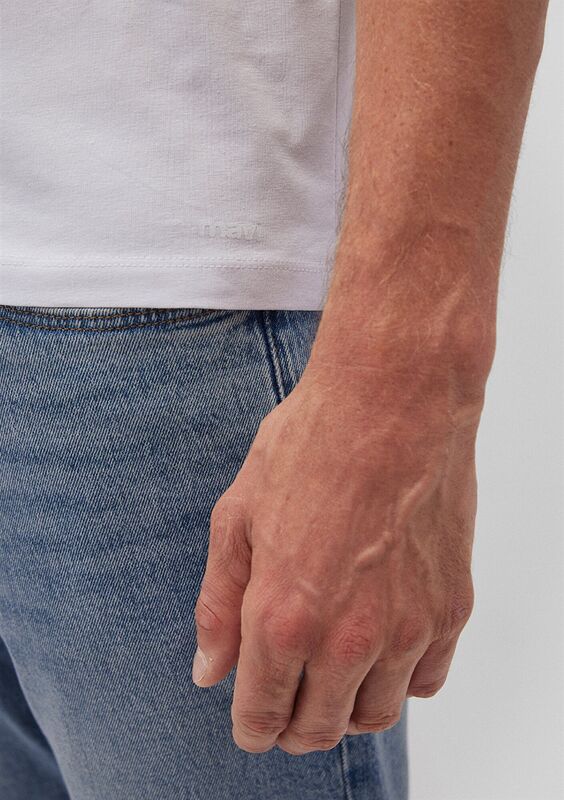 STRETCH V YAKA TİŞÖRT Erkek Beyaz T-Shirt - M061748