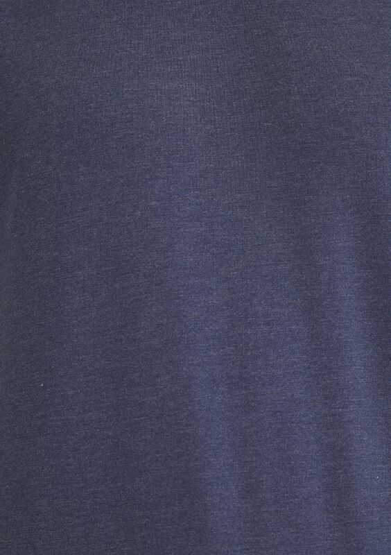 STRETCH V YAKA TİŞÖRT Erkek Mavi Basic T-Shirt - M061748