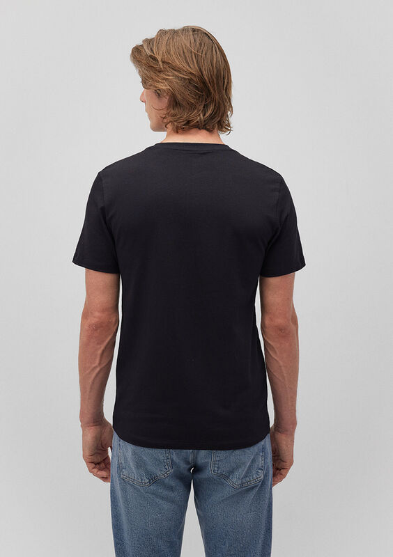 STRETCH V YAKA TİŞÖRT Erkek Siyah T-Shirt - M061748