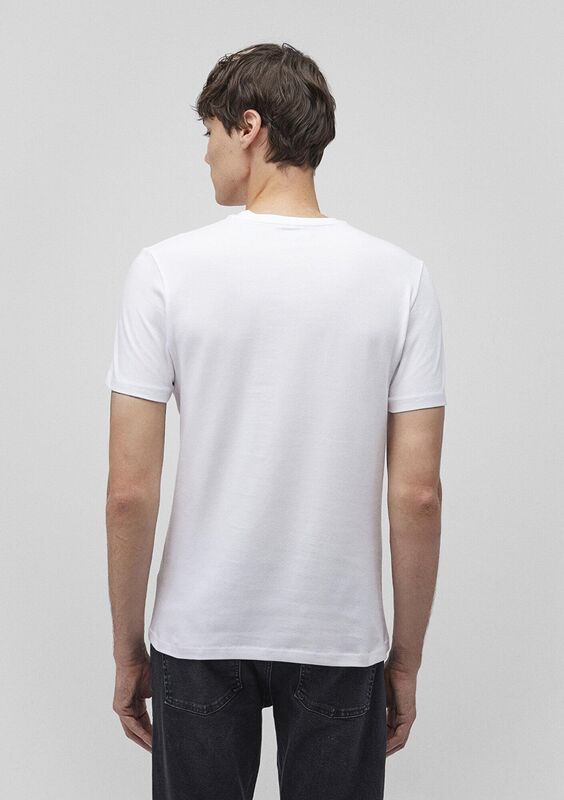 STRETCH V YAKA TİŞÖRT Erkek Siyah T-Shirt - M061748