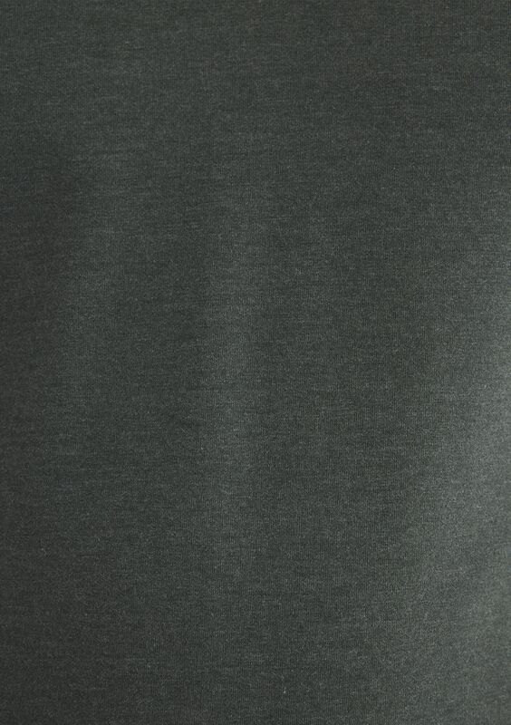 STRETCH V YAKA TİŞÖRT Erkek Yeşil Basic T-Shirt - M061748