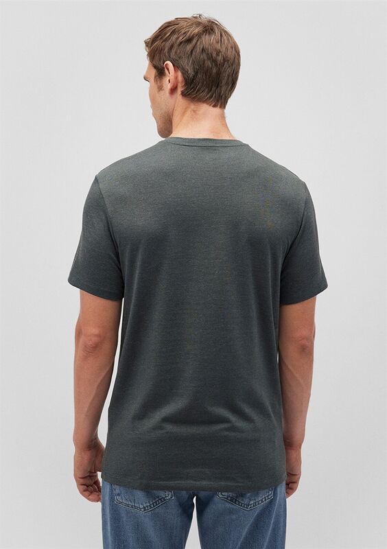 STRETCH V YAKA TİŞÖRT Erkek Yeşil T-Shirt - M061748
