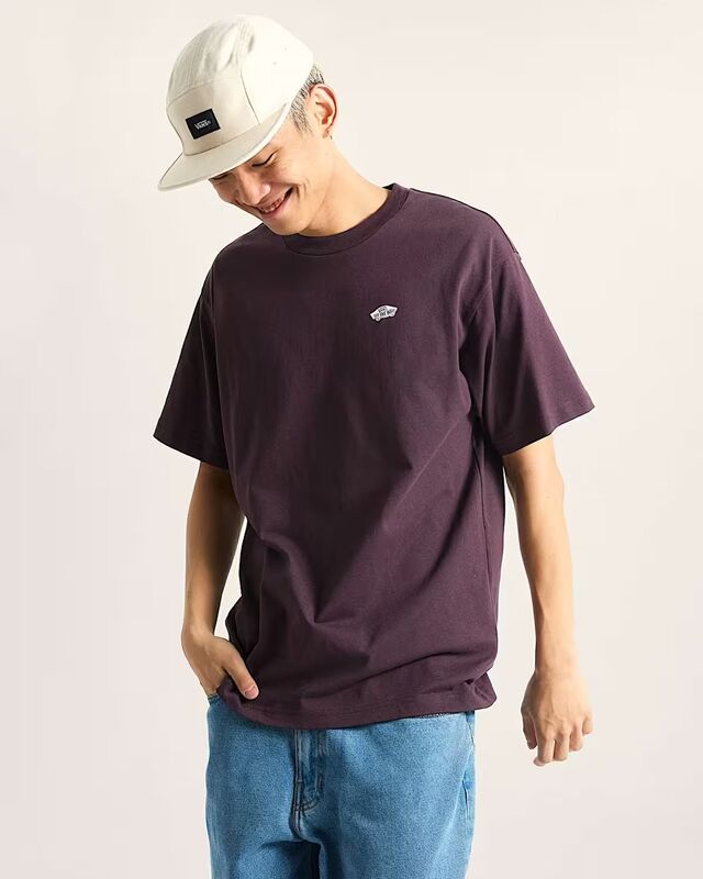 Vans - STYLE 76 II LOOSE SS TEE Erkek Dark Port T-Shirt - VN000P50