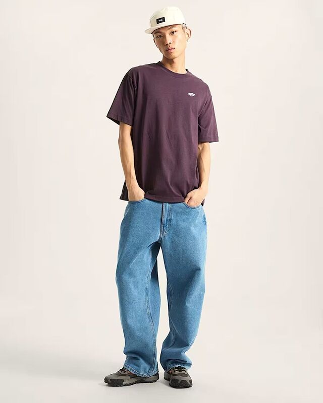 STYLE 76 II LOOSE SS TEE Erkek Dark Port T-Shirt - VN000P50