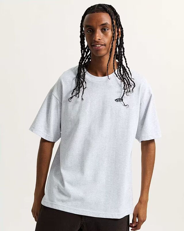 Vans - STYLE 76 II LOOSE SS TEE Erkek Gri T-Shirt - VN000P50