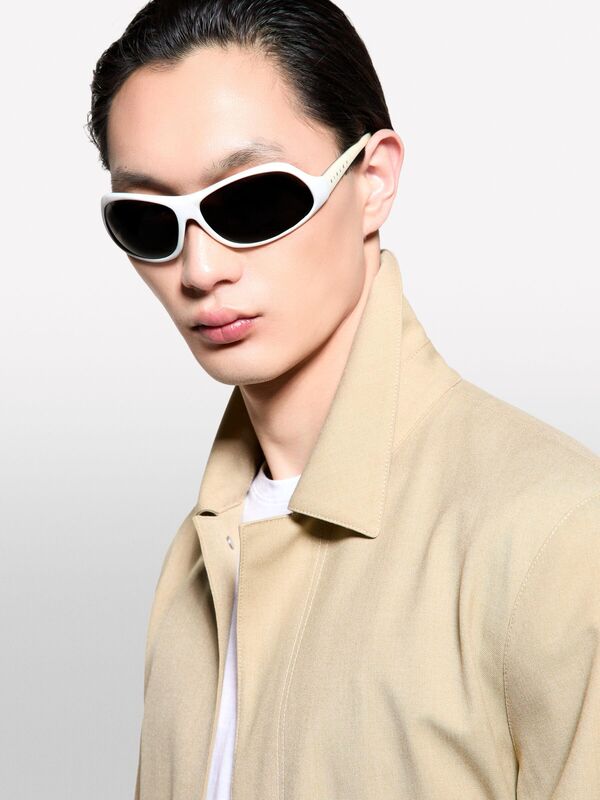 Su Geçirmez Kumaşlı Logolu Kemerli Regular Fit Trençkot Erkek Mavi Trençkot - 325P2THMSN03V