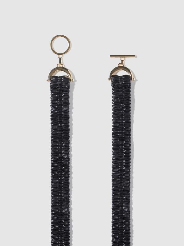 Sisley - Suni Deri Kemer Kadın Siyah Kemer - 323A6HEEWL01N