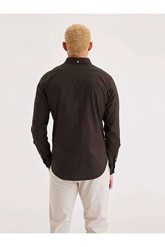 T2 OXFORD SAVIER OXFORD DEEP FOREST PLAI Erkek Beyaz Gömlek - L29599