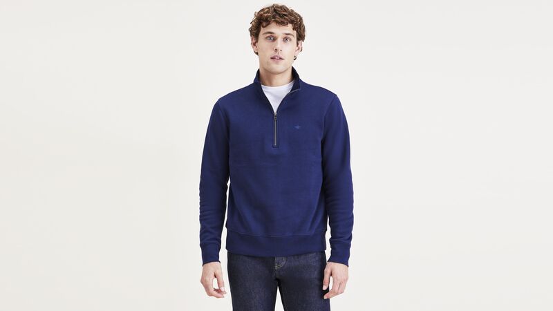 T3 1/4 ZIP FLEECE NAVY BLAZER Mavi Sweatshirt - DA4165