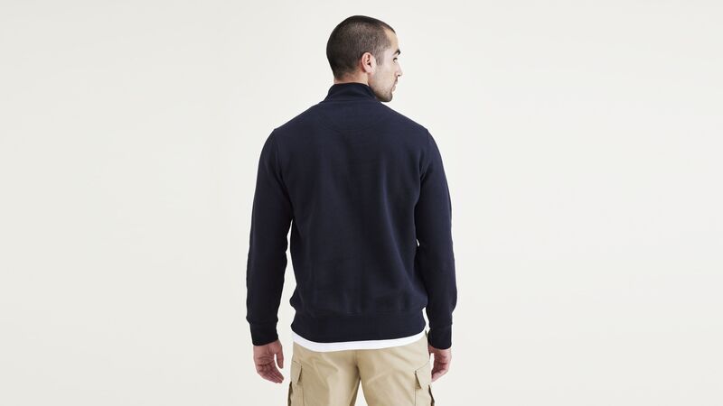T3 1/4 ZIP FLEECE NAVY BLAZER Siyah Sweatshirt - DA4165